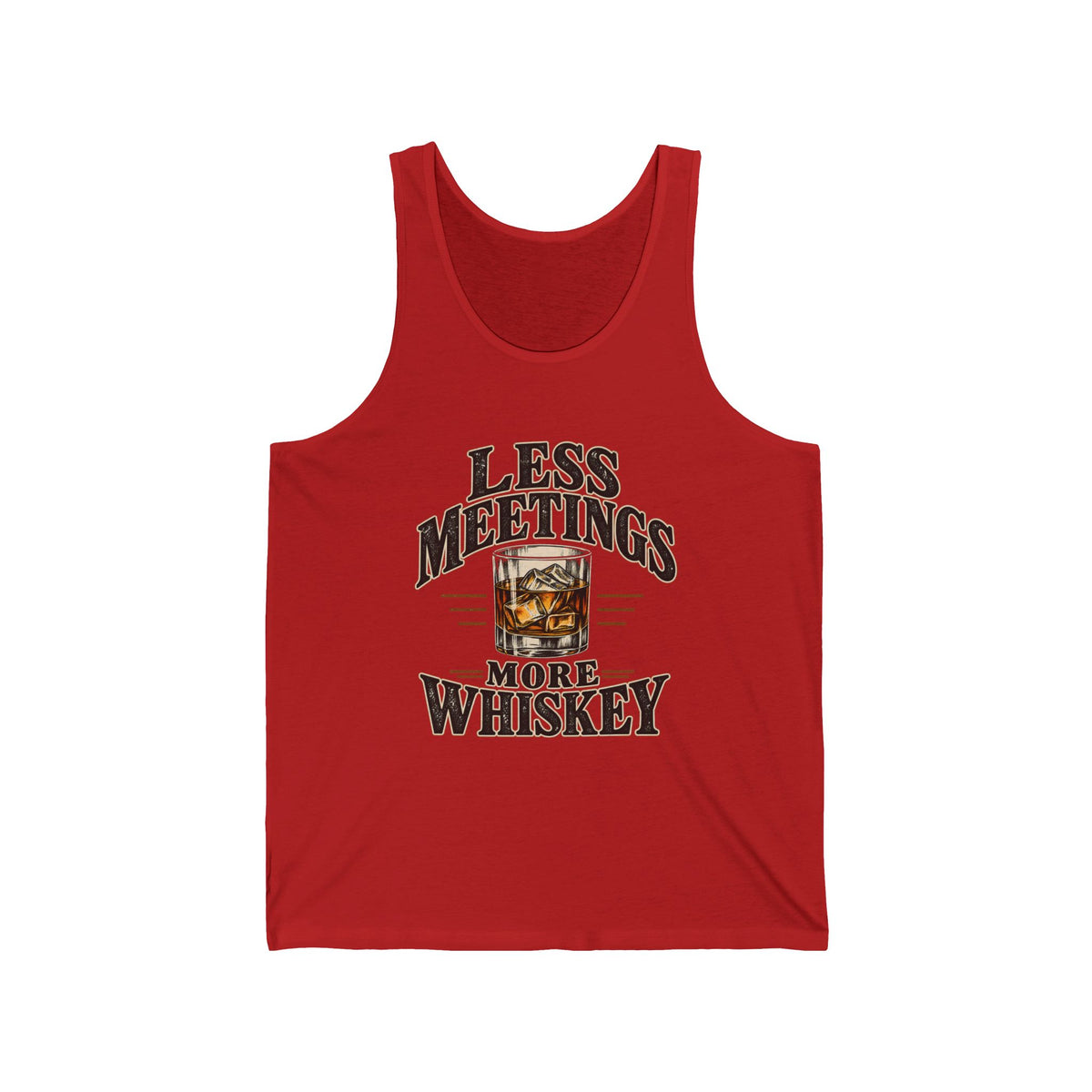 Less Meetings More Whiskey - Athletic Tank