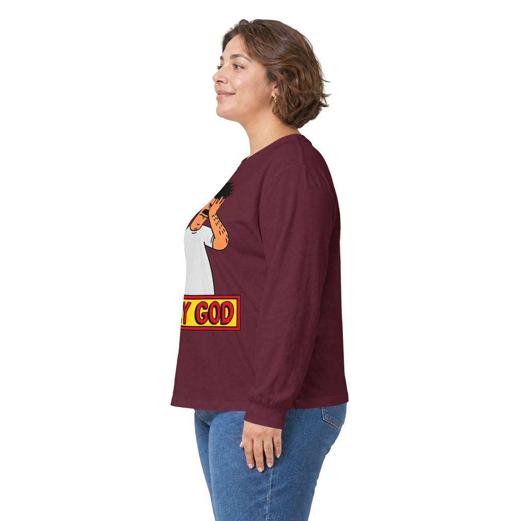 Oh My God Reaction Tee - Unisex Ultra Cotton Long Sleeve Tee