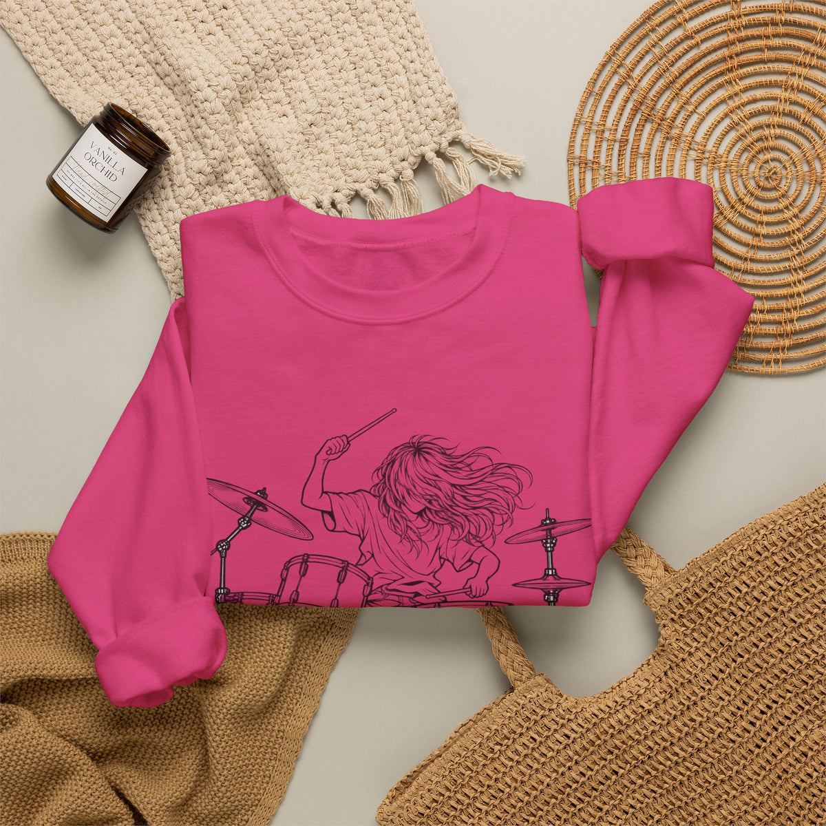 Drummer Sketch - Crewneck Sweatshirt