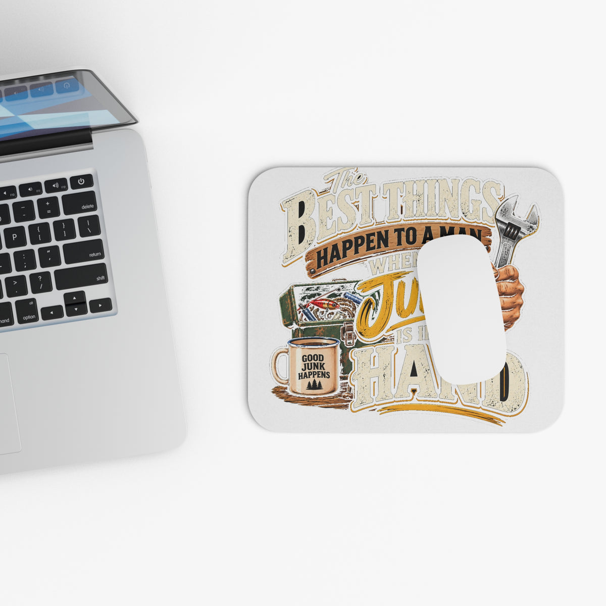 Best Things Happen in a Man's Hand - Mouse Pad
