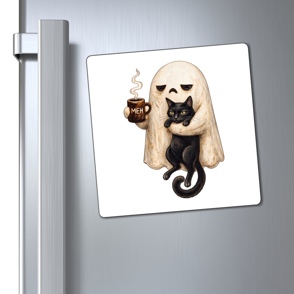 Meh Ghost and Black Cat - Magnet