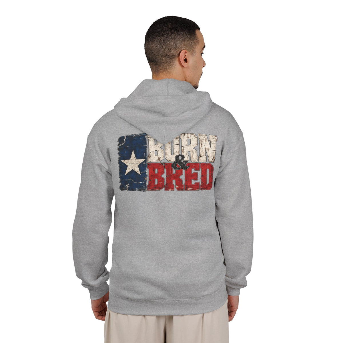 Texas Born and Bred - Full-Zip Hooded Sweatshirt