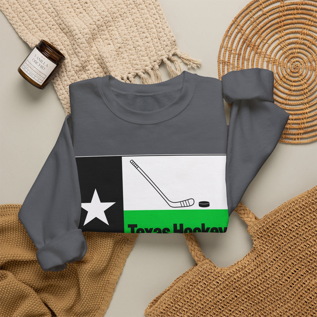 Texas Hockey Flag - Crewneck Sweatshirt