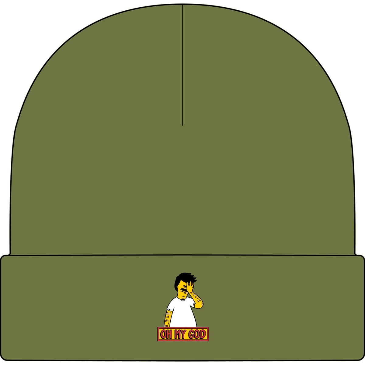 Oh My God Reaction Tee - AS Colour 1107 Cuff Beanie