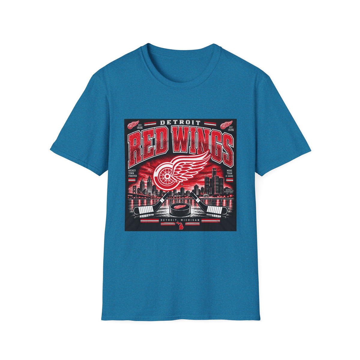 Detroit Red Wings Hockey Skyline - Classic Tee