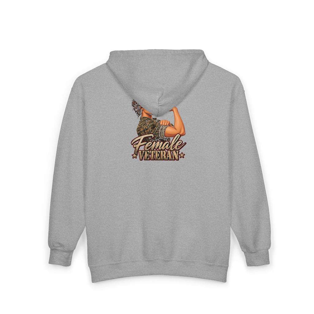 Female Veteran Pride - Full-Zip Hooded Sweatshirt