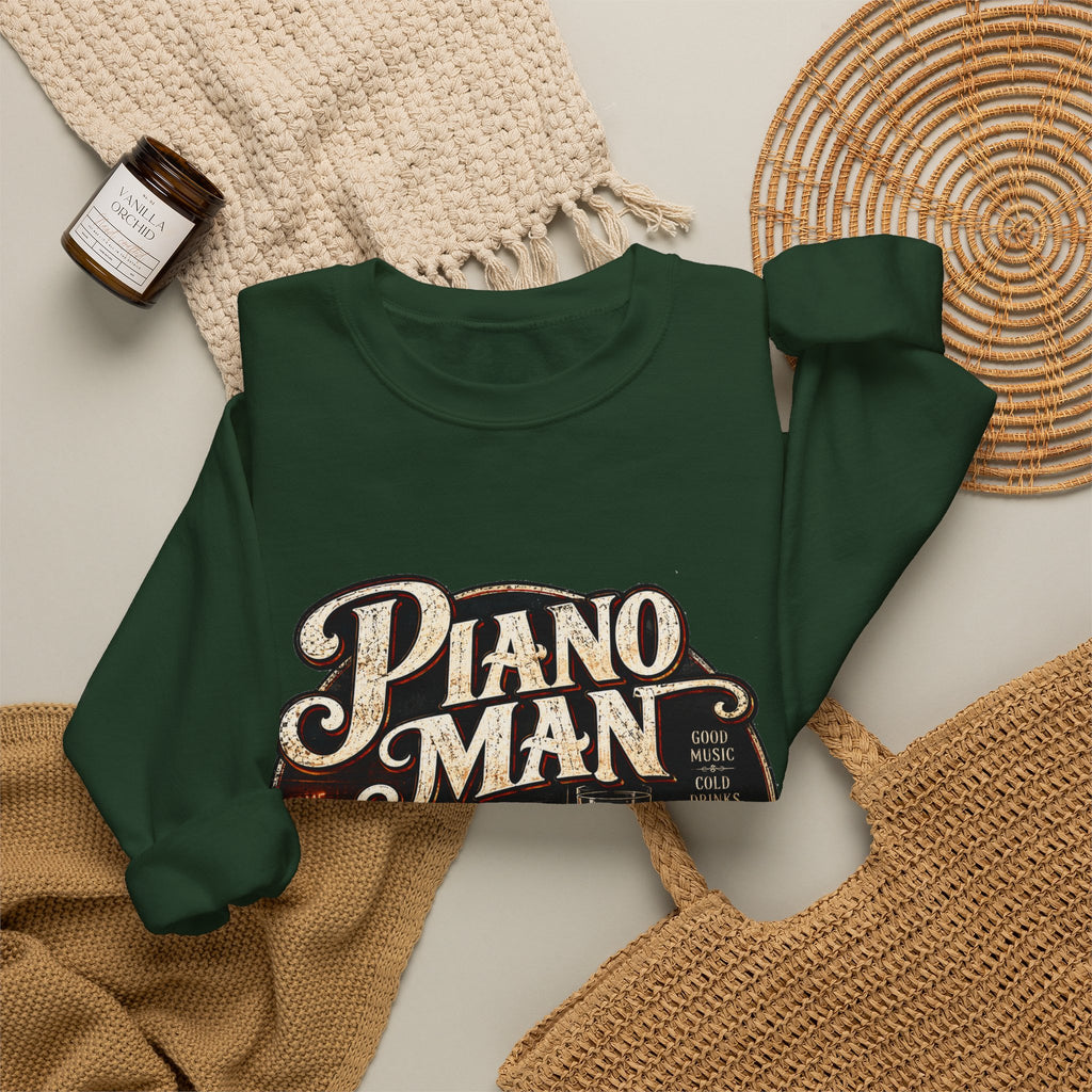 Piano Man Retro Bar - Crewneck Sweatshirt