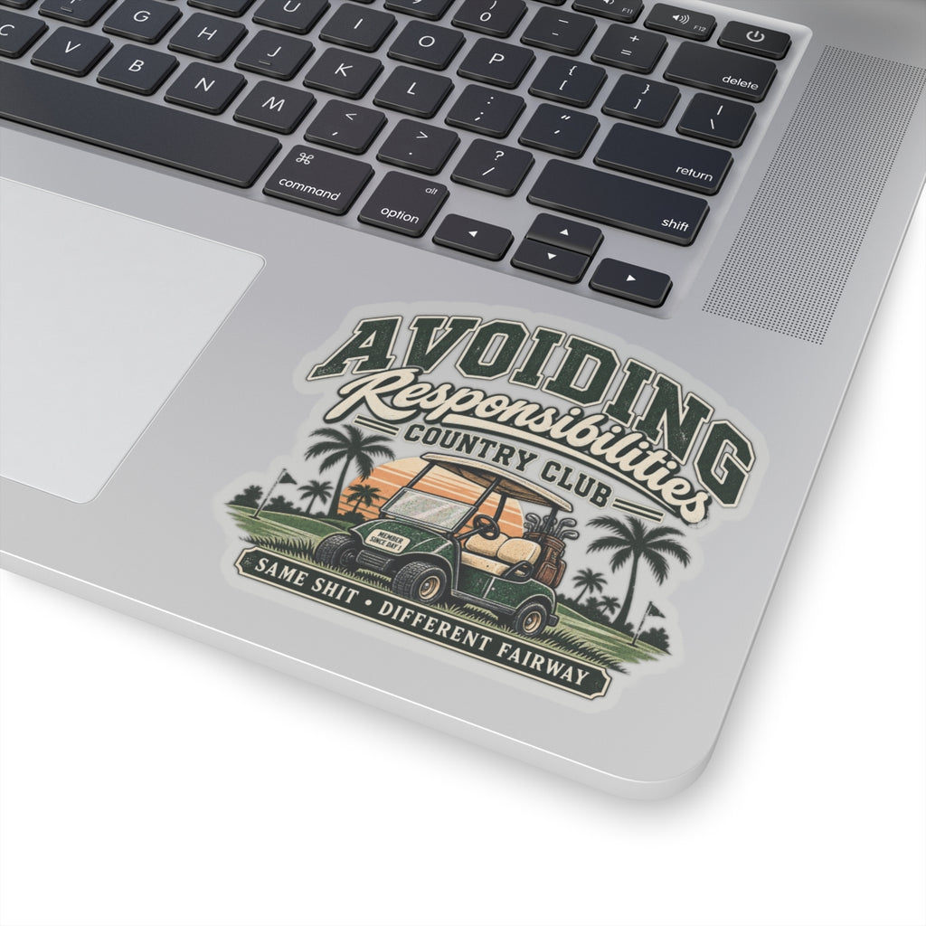 Avoiding Responsibility Country Club - Kiss-Cut Sticker