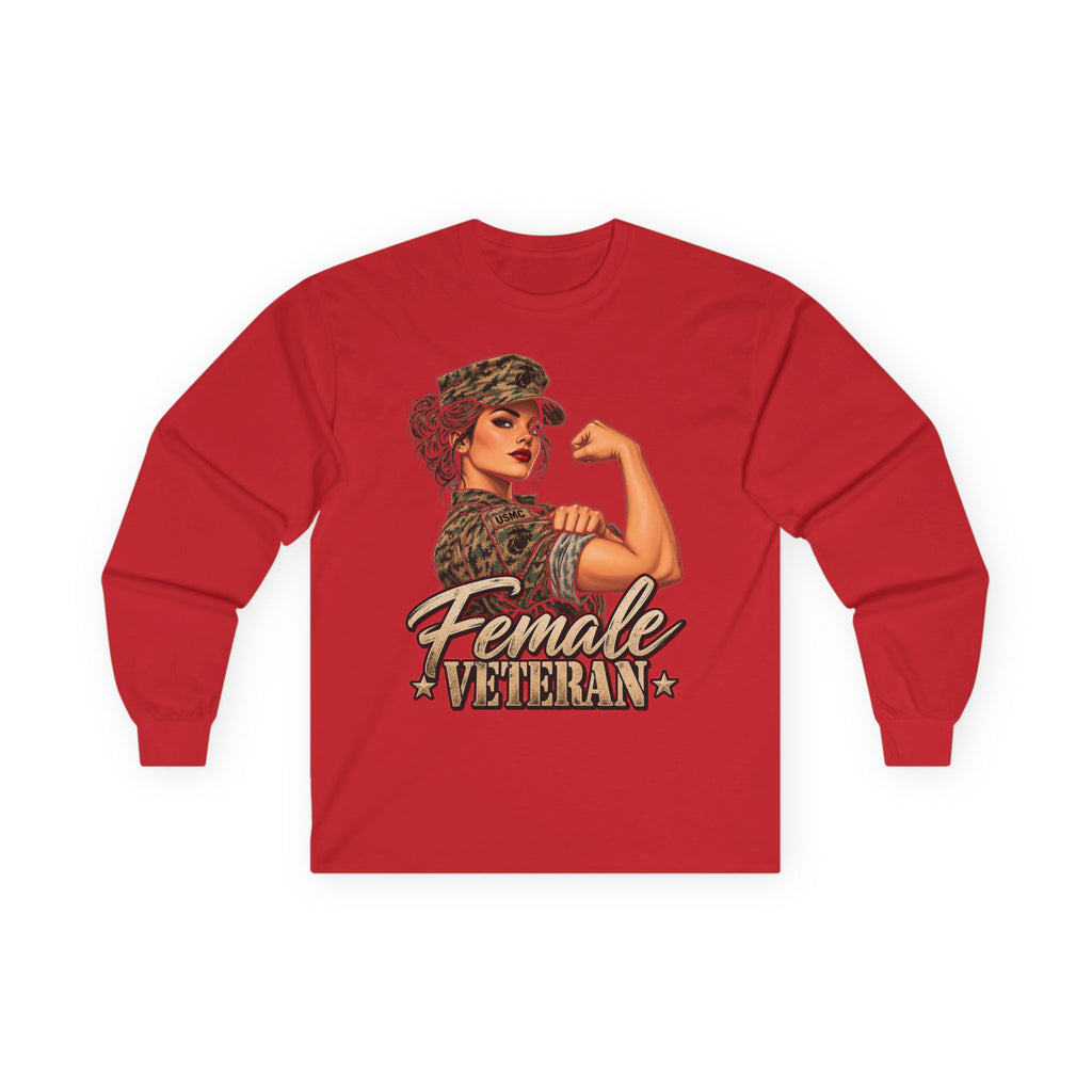 Female Veteran Pride - Unisex Ultra Cotton Long Sleeve Tee