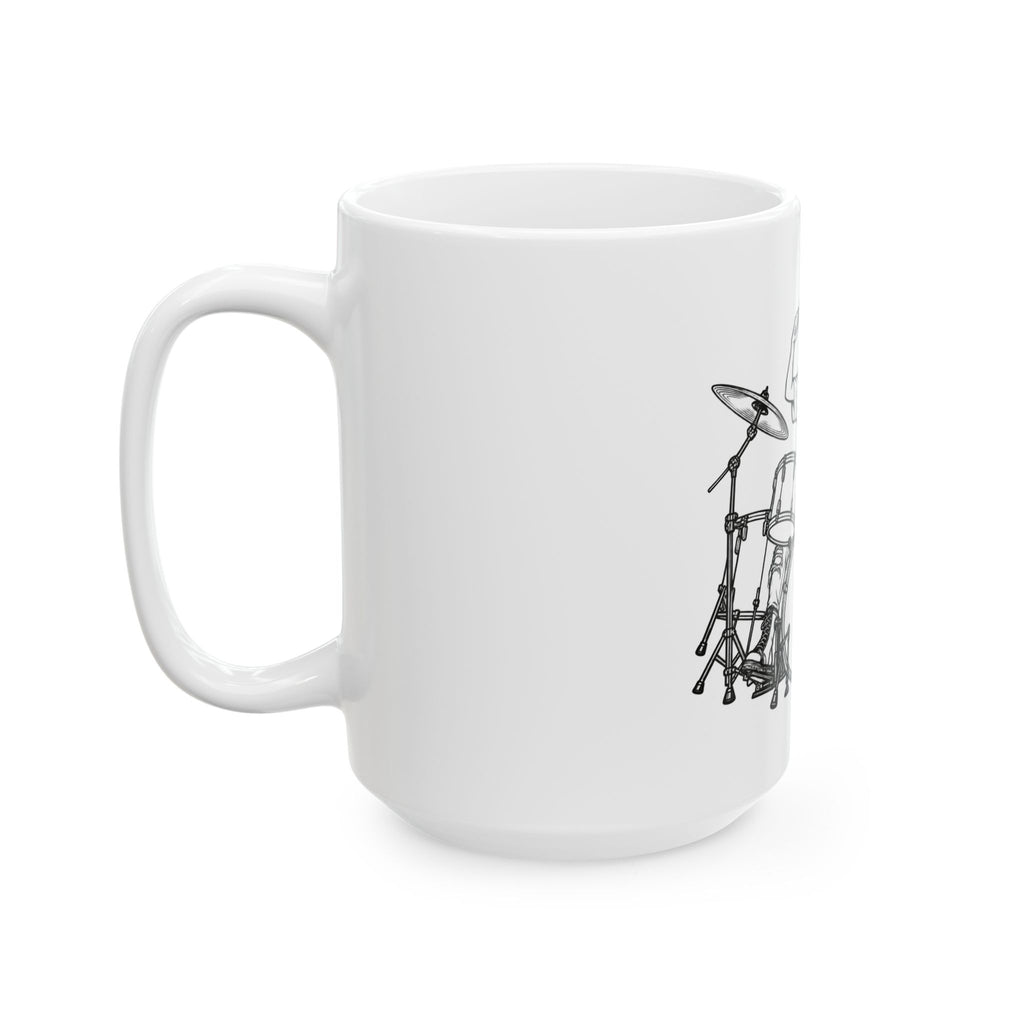 Drummer Sketch - Ceramic Mug 11oz and 15oz