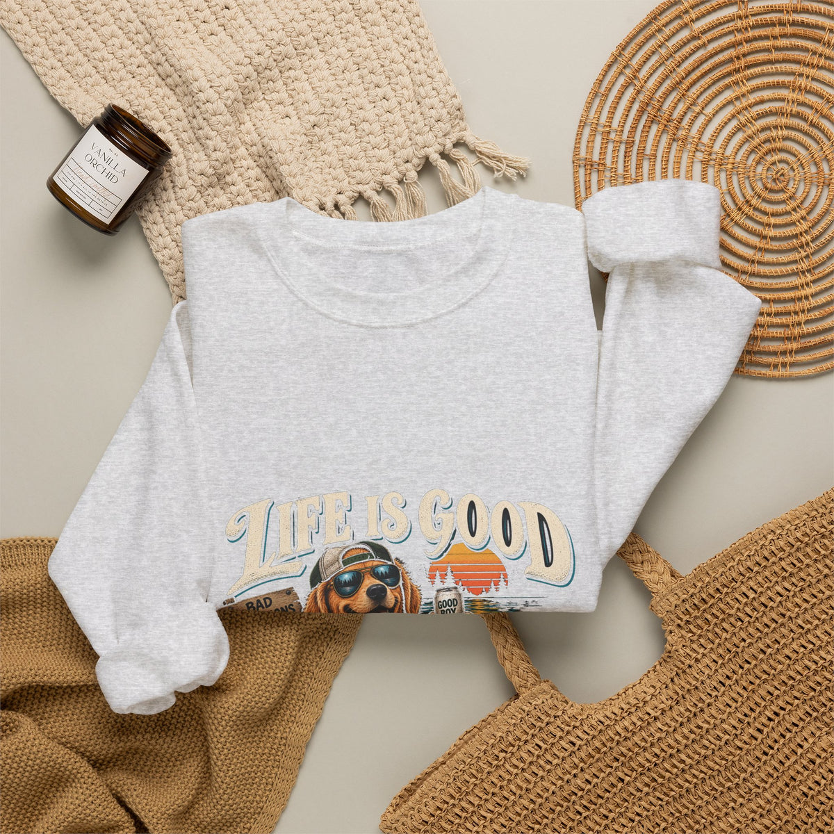 Life is Good Floatin' - Crewneck Sweatshirt