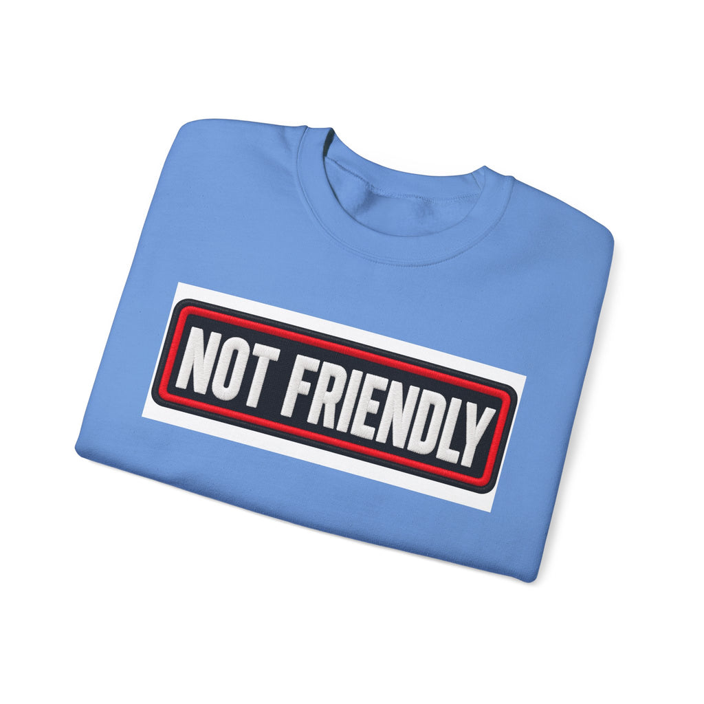 Not Friendly - Service Dog Patch - Crewneck Sweatshirt