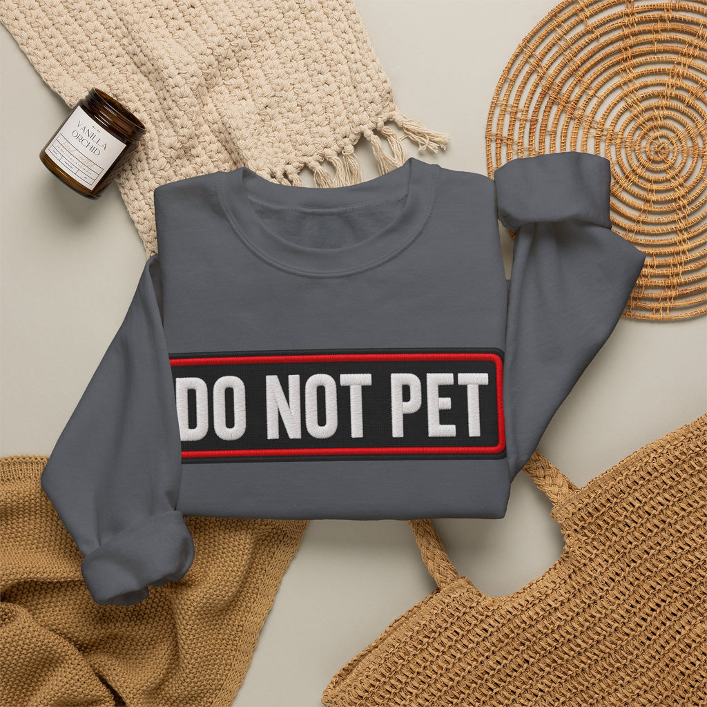 Do Not Pet - Service Dog Patch - Crewneck Sweatshirt