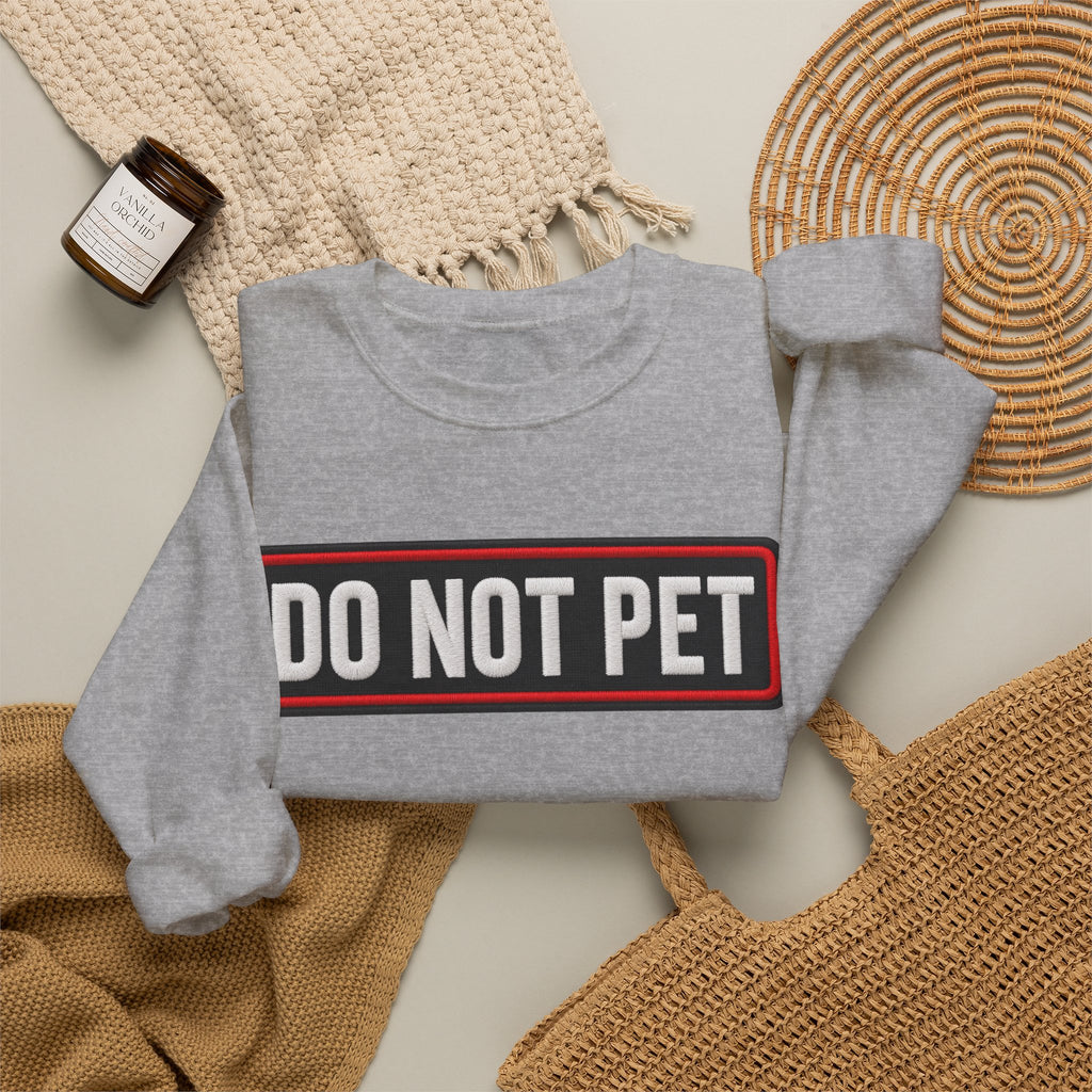 Do Not Pet - Service Dog Patch - Crewneck Sweatshirt