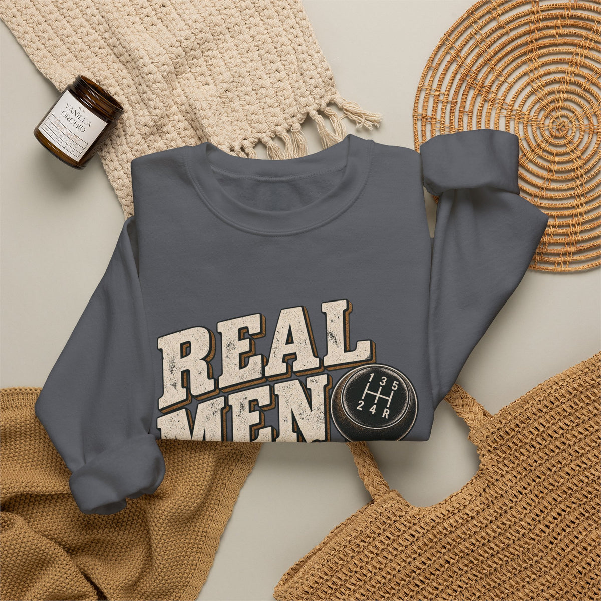 Real Men Shift - Crewneck Sweatshirt
