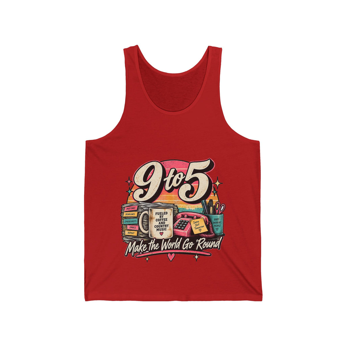 9to5 Make the World Go Round - Athletic Tank