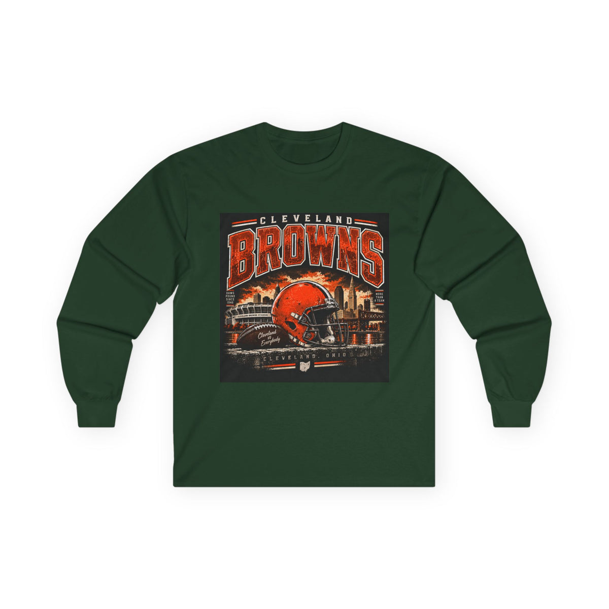 Cleveland Browns Skyline - Unisex Ultra Cotton Long Sleeve Tee