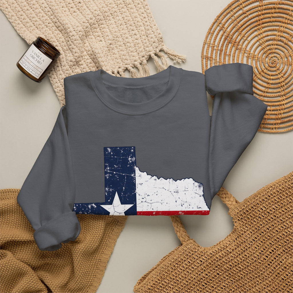 Weathered Texas Flag - Crewneck Sweatshirt