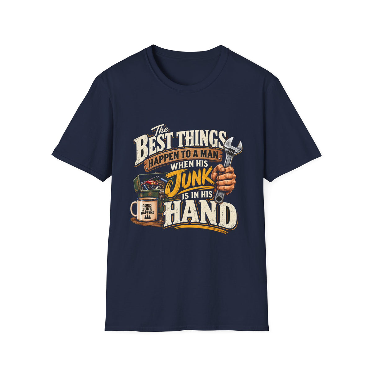 Best Things Happen in a Man's Hand - Classic Tee