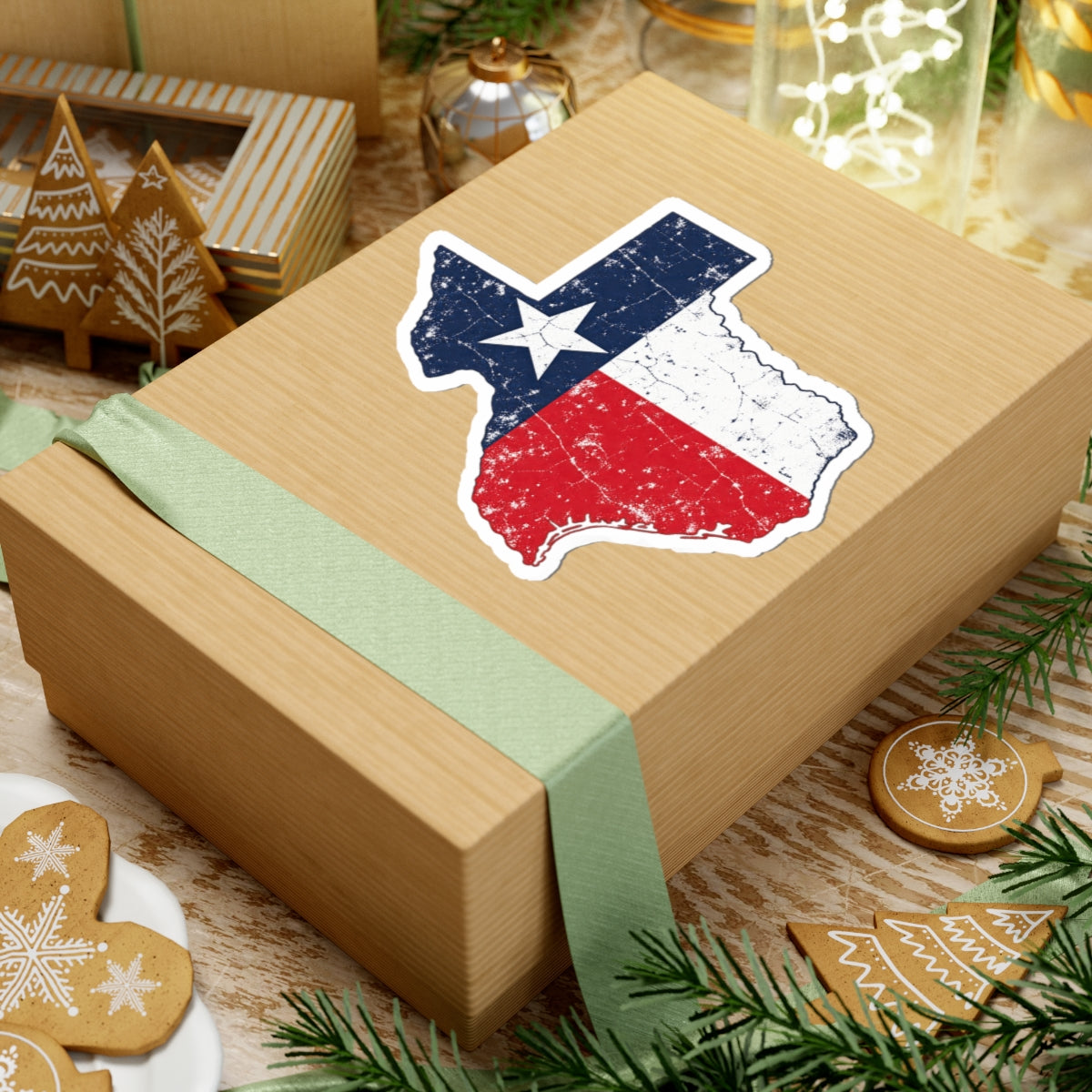 Weathered Texas Flag - Kiss-Cut Sticker