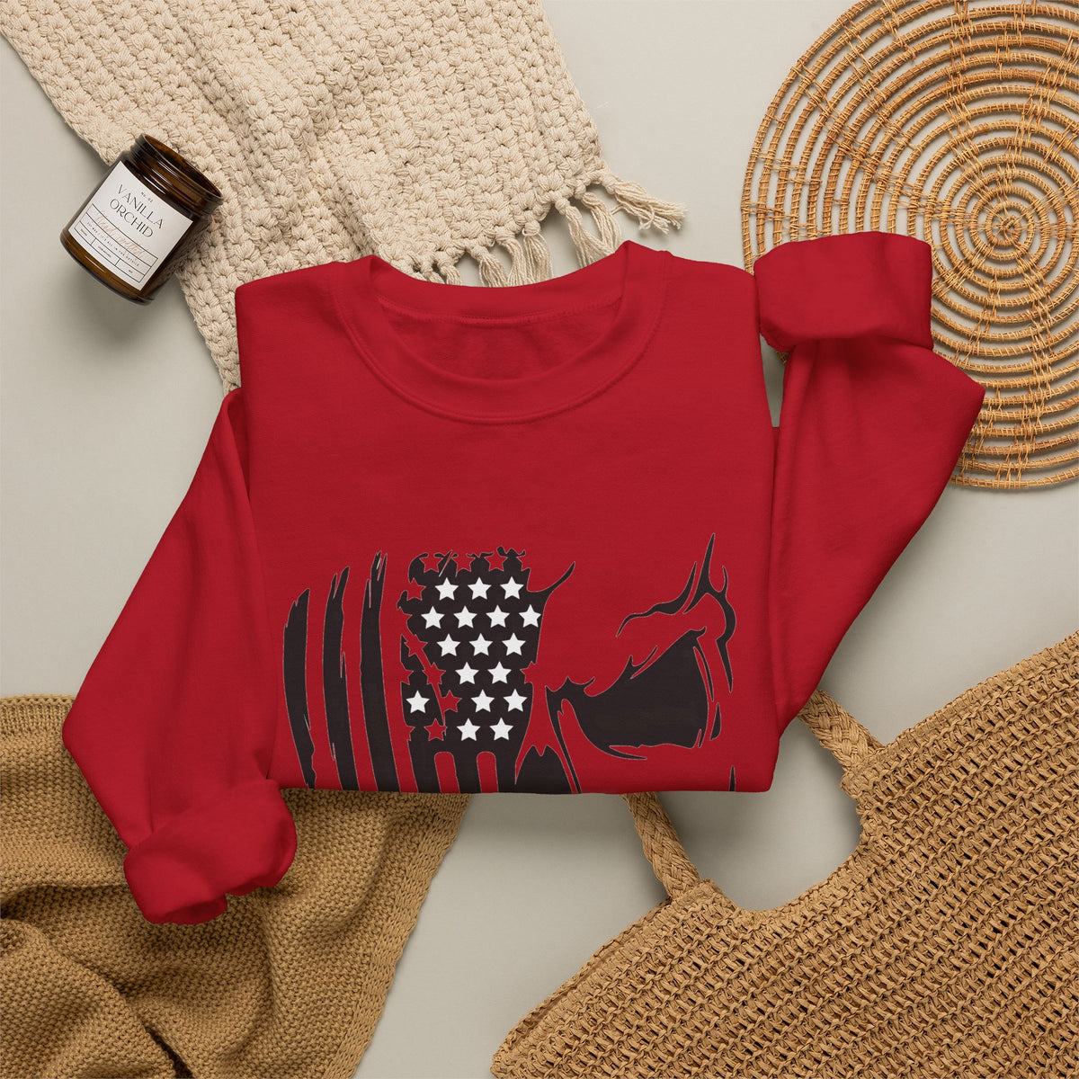 Stars, Stripes & Skulls - Crewneck Sweatshirt