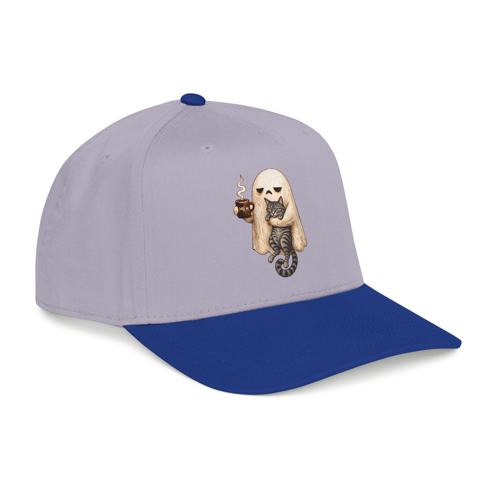 Meh Ghost and Gray Tabby Cat - OTTO Baseball Hat