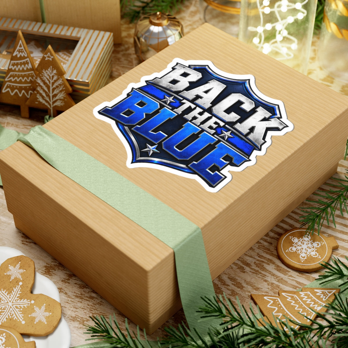 Back the Blue Shield - Kiss-Cut Sticker