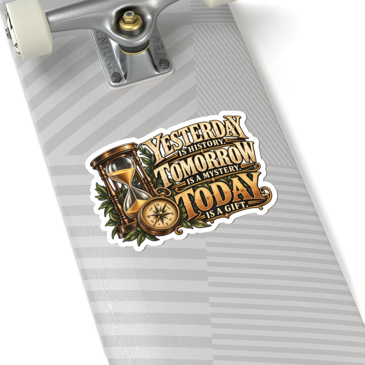 Yesterday Tomorrow Today - Transparent - Kiss-Cut Sticker