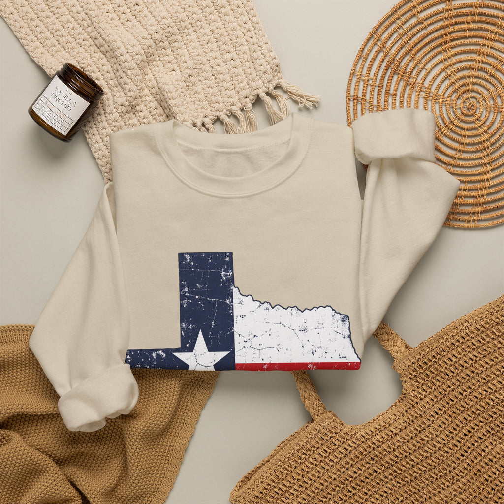 Weathered Texas Flag - Crewneck Sweatshirt