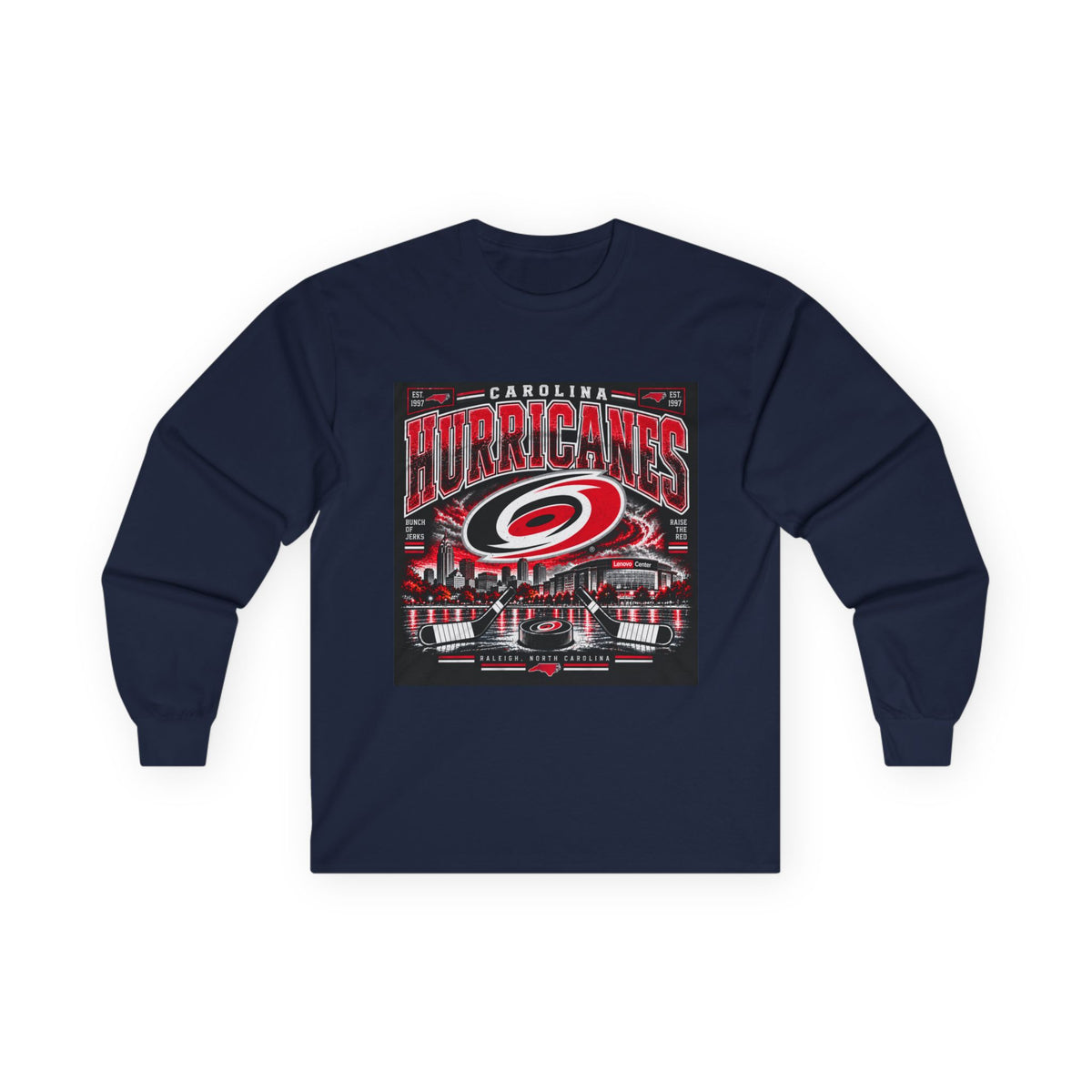 Carolina Hurricanes Skyline - Unisex Ultra Cotton Long Sleeve Tee