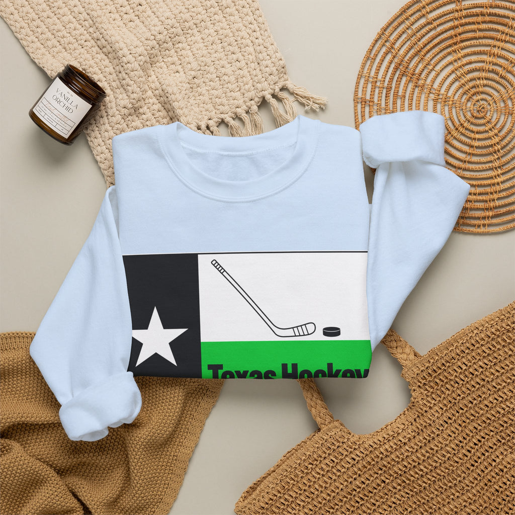 Texas Hockey Flag - Crewneck Sweatshirt