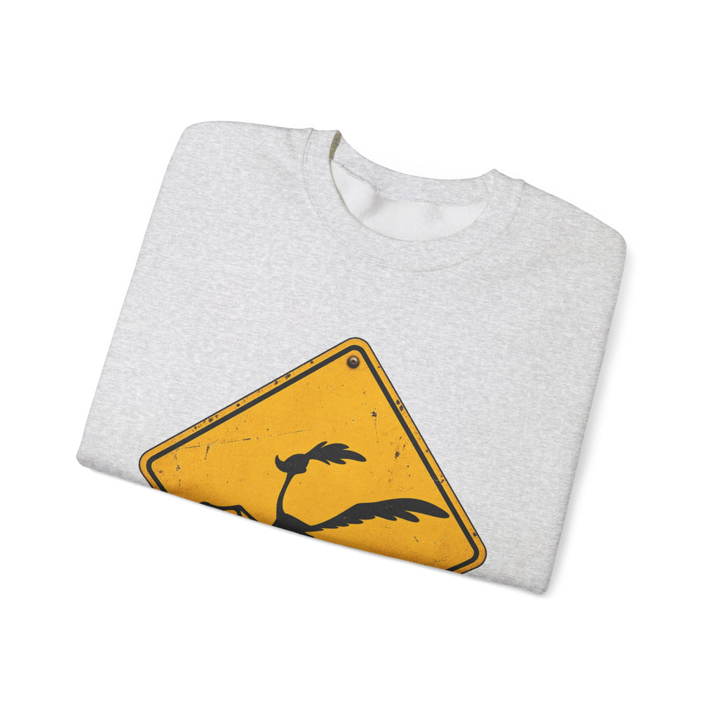 Roadrunner Yellow Diamond Sign - Crewneck Sweatshirt