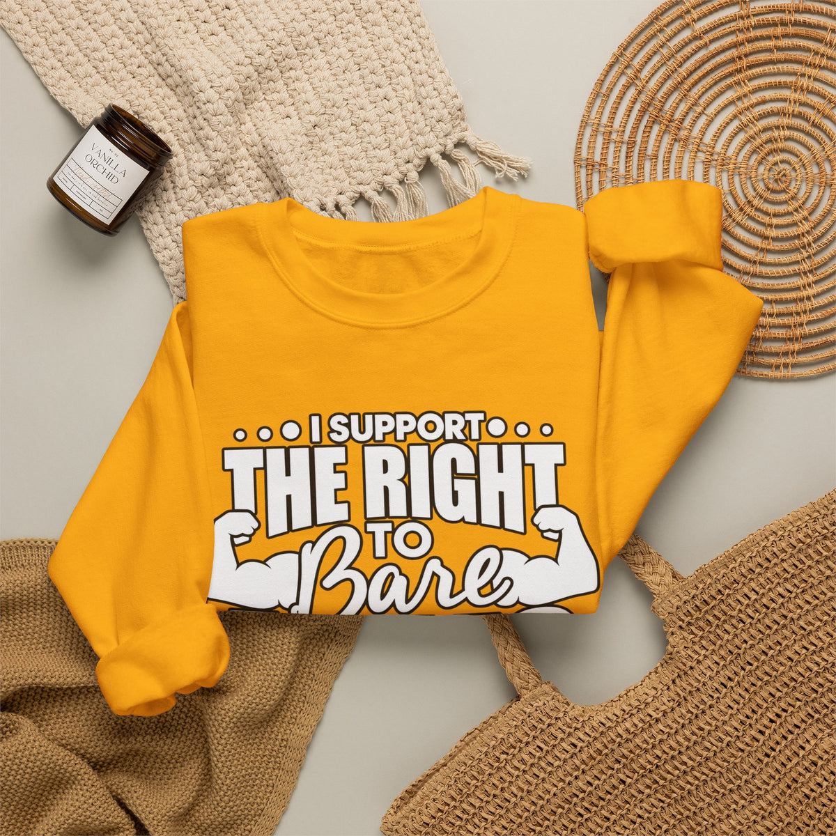 I Support the Right to Bare Arms - Crewneck Sweatshirt