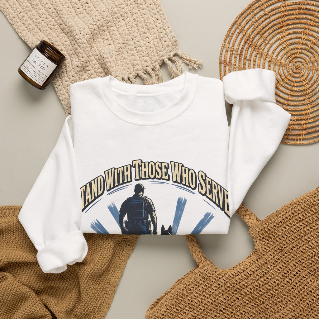 Stand With Those Who Serve Police K9 - Crewneck Sweatshirt