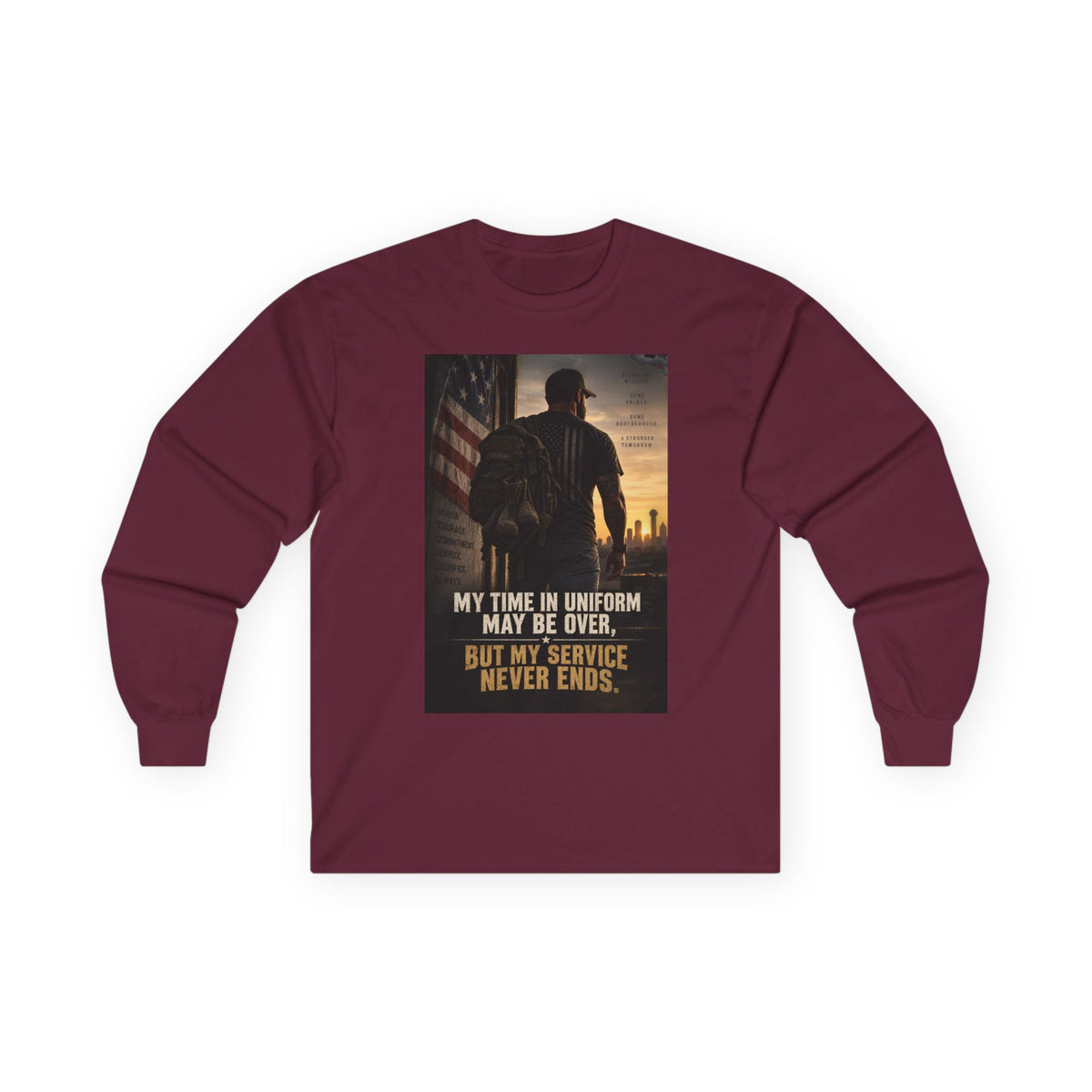 Service Never Ends - Unisex Ultra Cotton Long Sleeve Tee