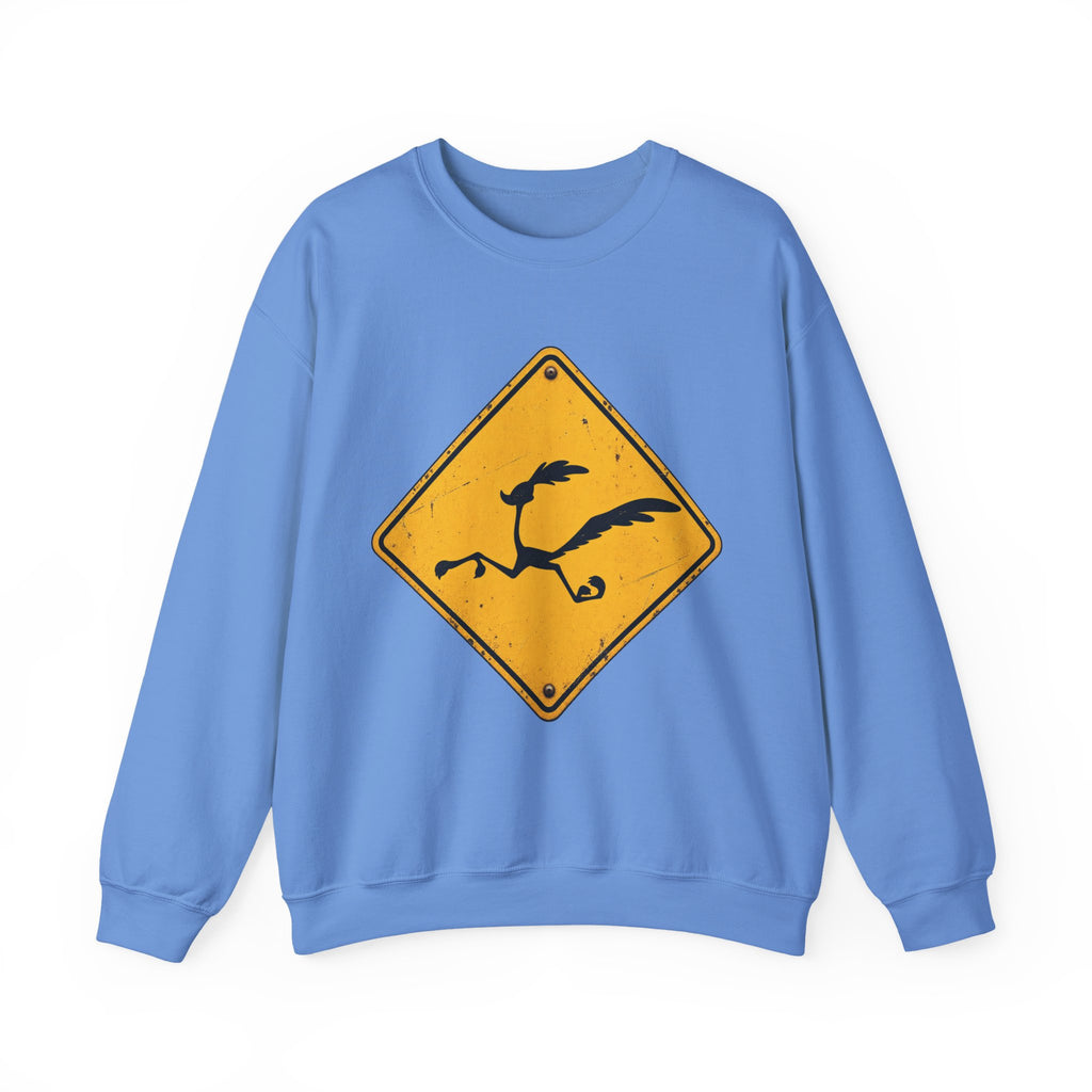 Roadrunner Yellow Diamond Sign - Crewneck Sweatshirt