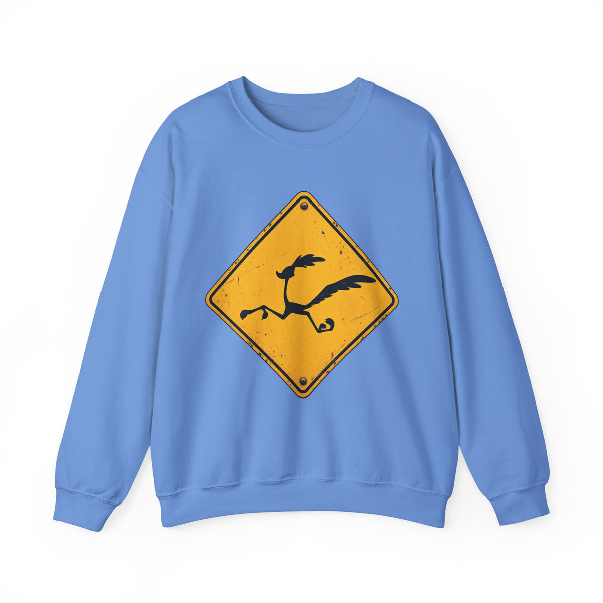 Roadrunner Yellow Diamond Sign - Crewneck Sweatshirt