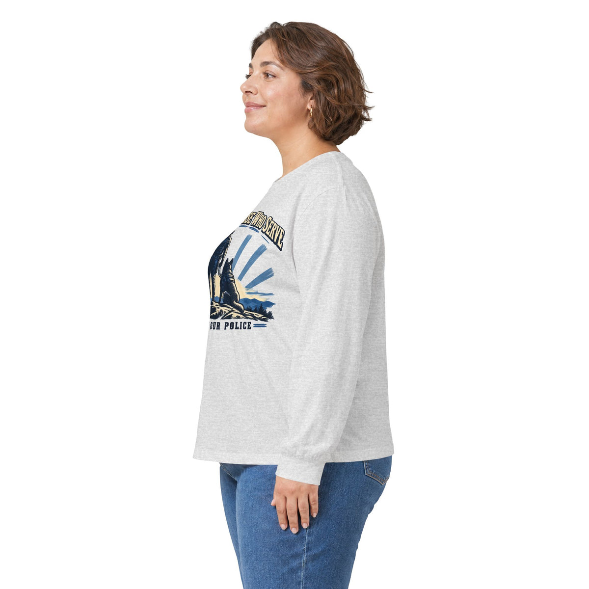 Stand With Those Who Serve Police K9 - Unisex Ultra Cotton Long Sleeve Tee