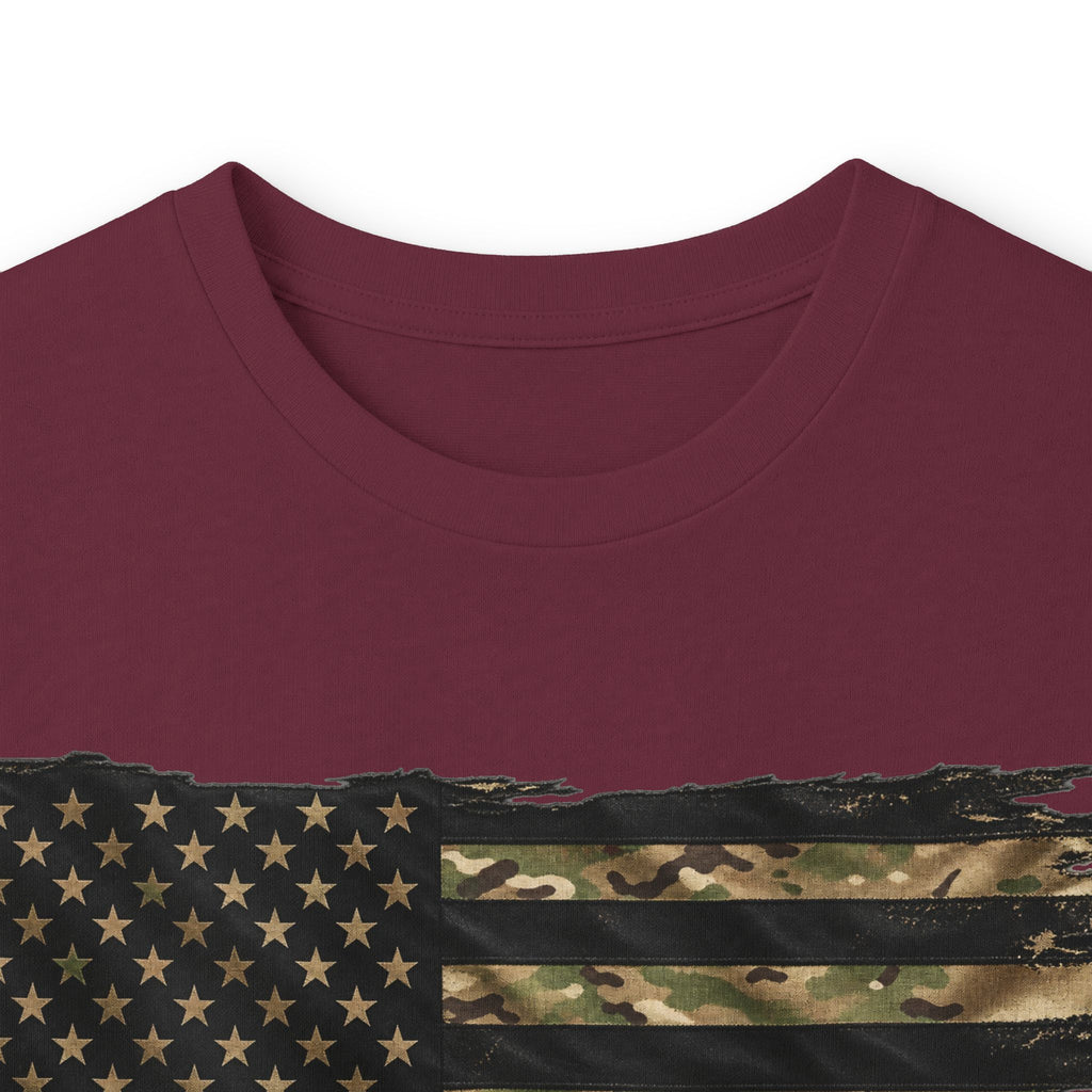 Black and Multicam American Flag - Unisex Ultra Cotton Long Sleeve Tee