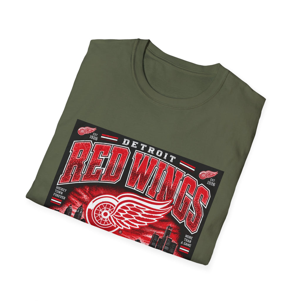 Detroit Red Wings Hockey Skyline - Classic Tee