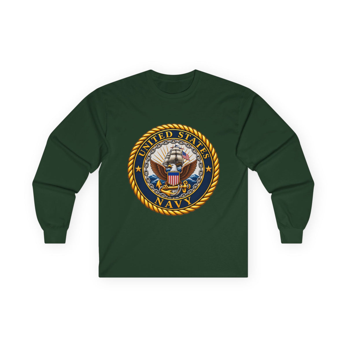 U.S. Navy Emblem - Unisex Ultra Cotton Long Sleeve Tee