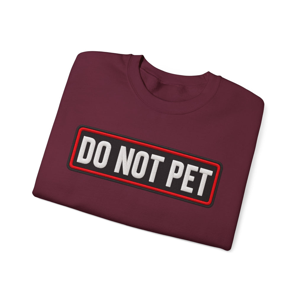 Do Not Pet - Service Dog Patch - Crewneck Sweatshirt