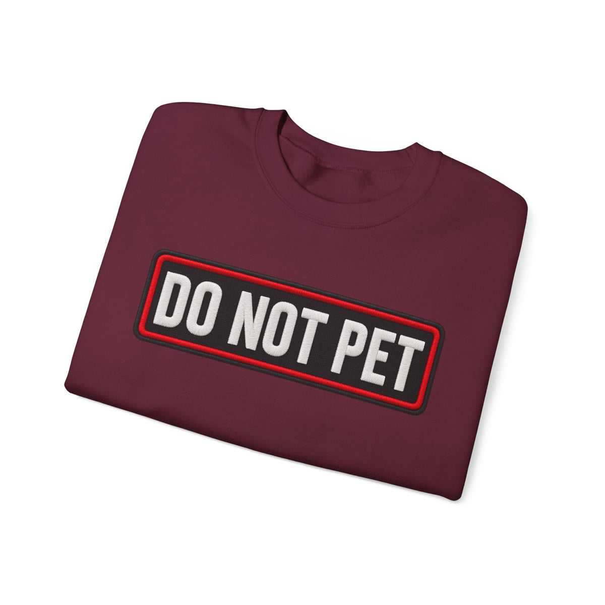 Do Not Pet - Service Dog Patch - Crewneck Sweatshirt