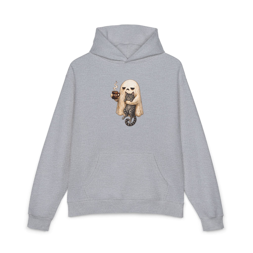 Meh Ghost and Gray Tabby Cat - Hoodie