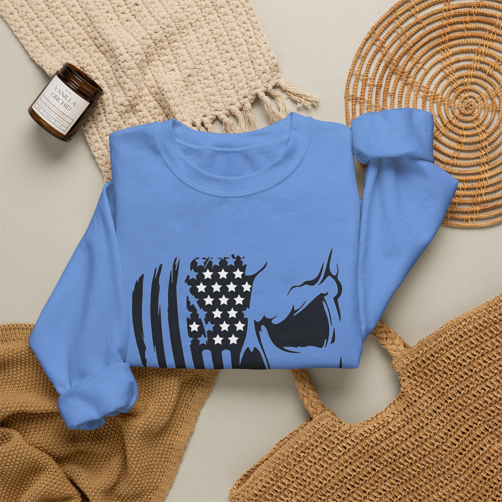 Stars, Stripes & Skulls - Crewneck Sweatshirt