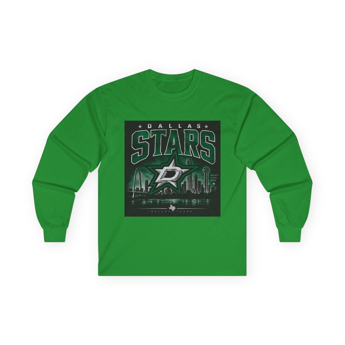Dallas Stars Skyline Tee - Unisex Ultra Cotton Long Sleeve Tee