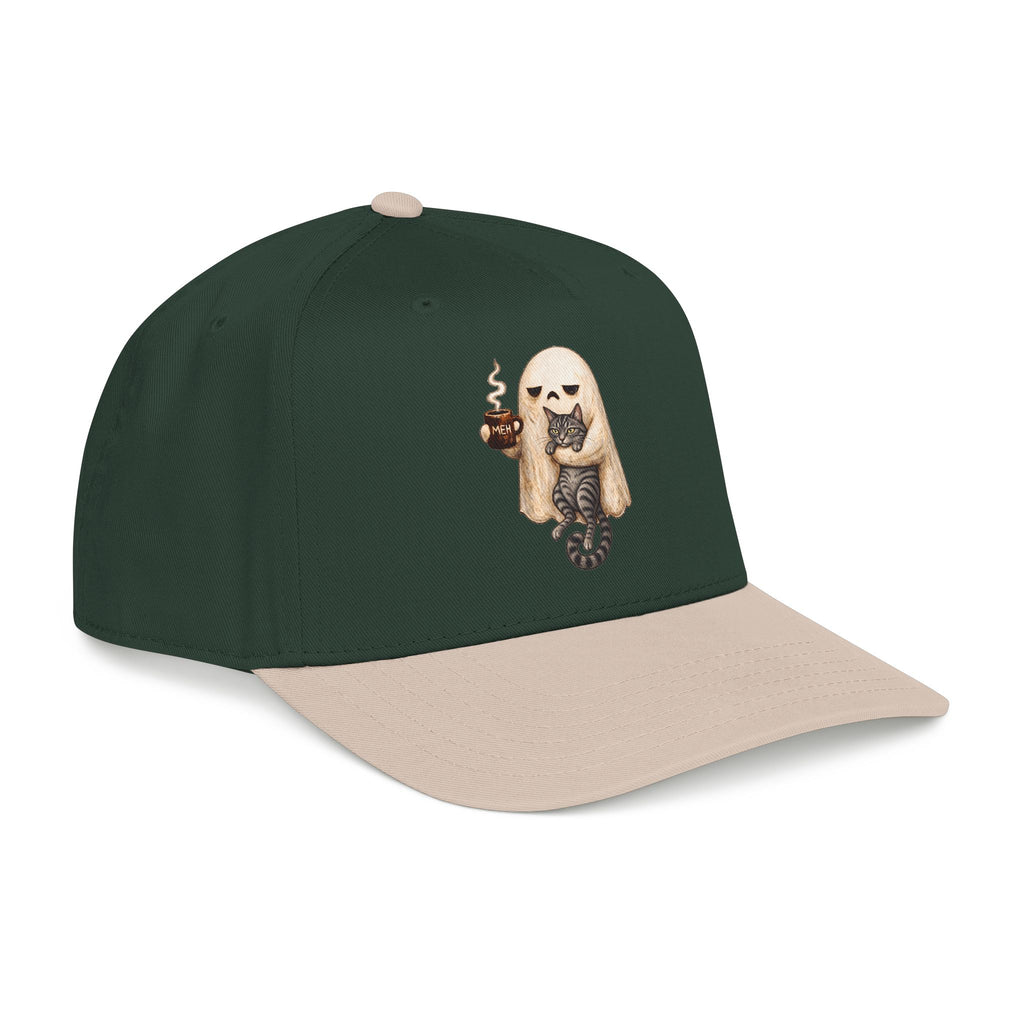 Meh Ghost and Gray Tabby Cat - OTTO Baseball Hat