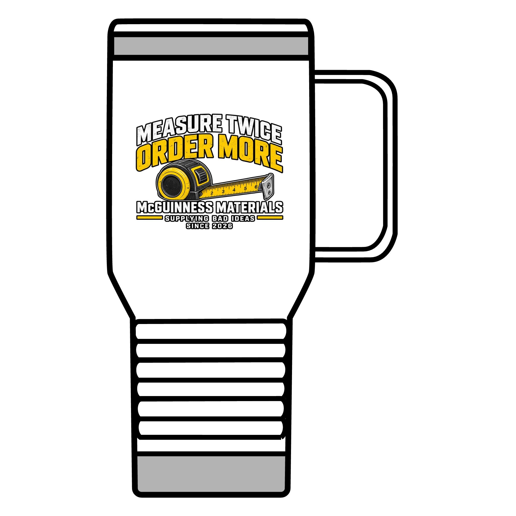 Measure Twice Order More 20oz Insulated Mug - GEOMETRY TEST v2