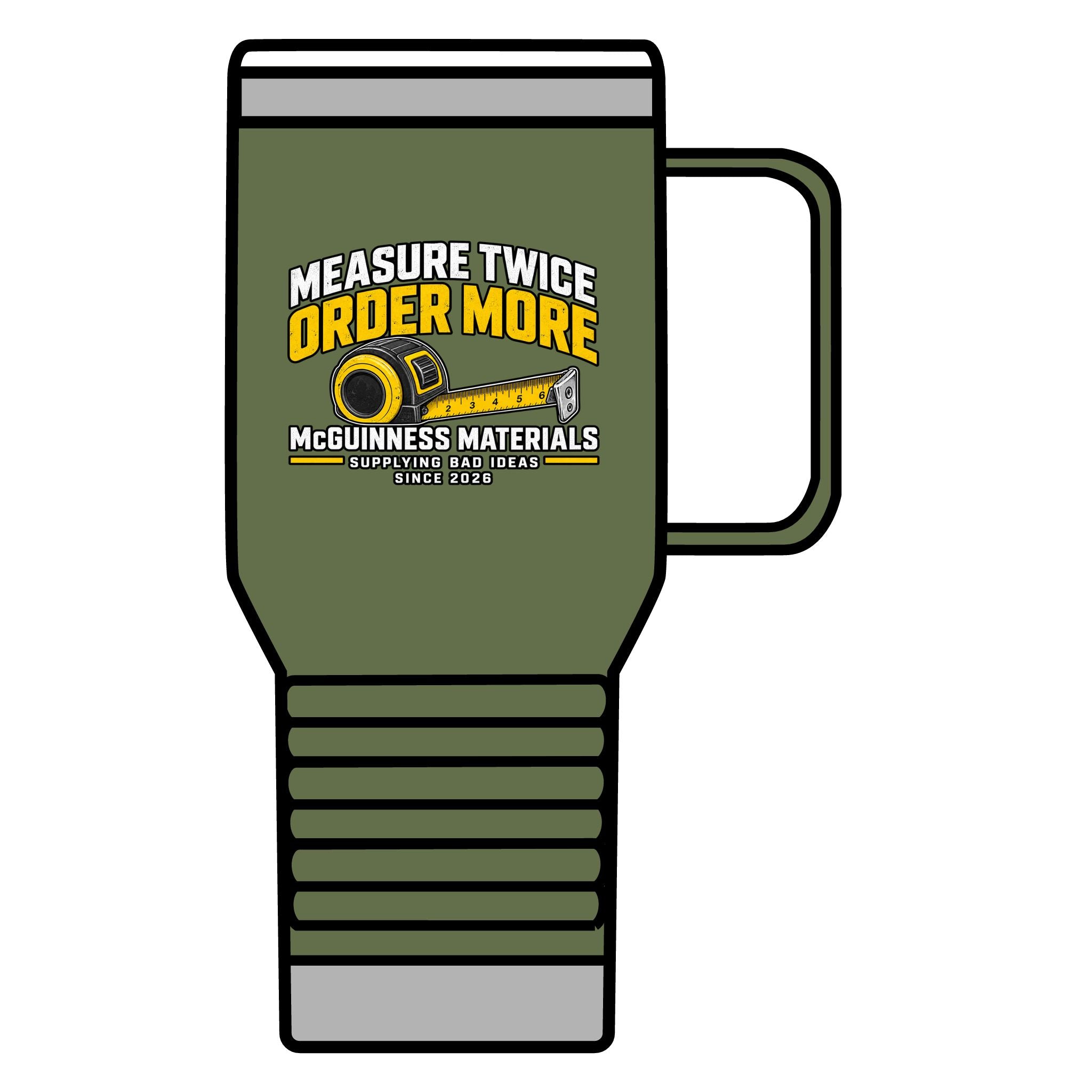 Measure Twice Order More 20oz Insulated Mug - GEOMETRY TEST v2