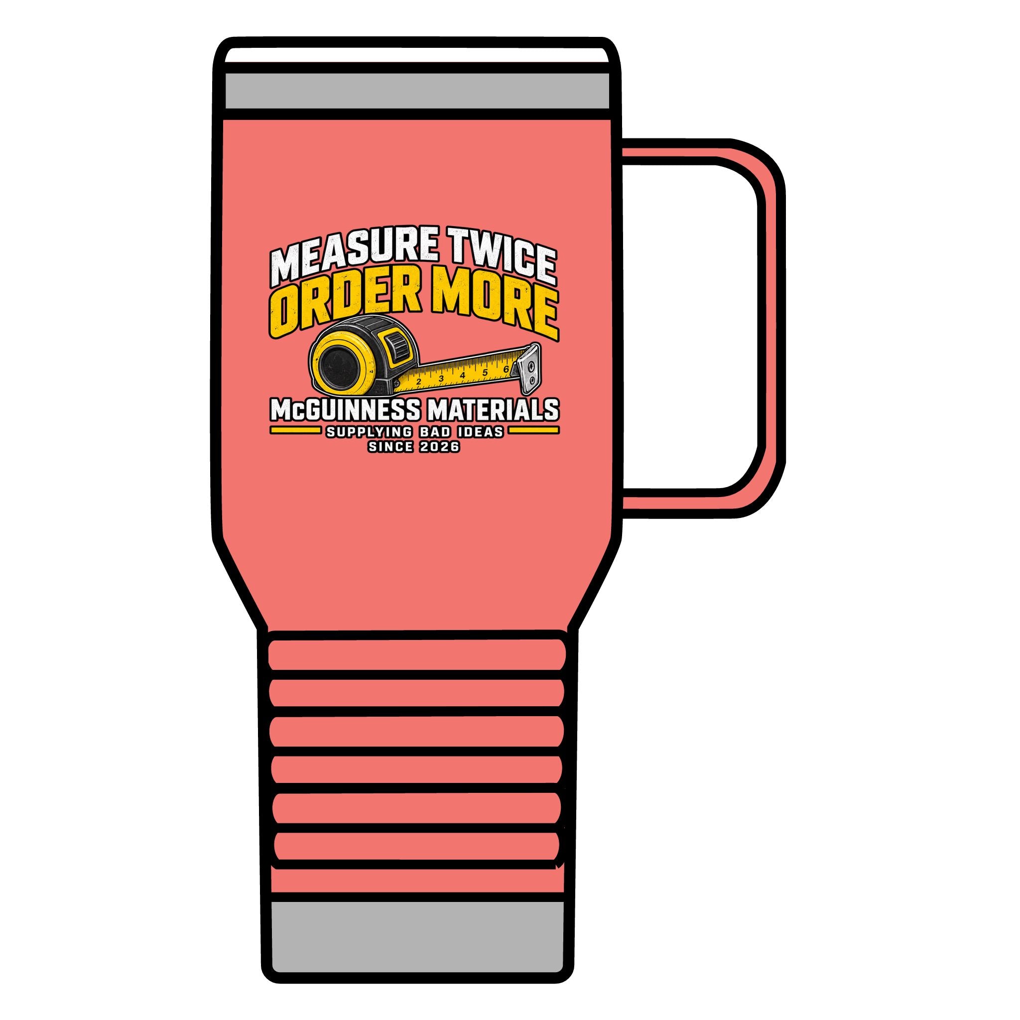 Measure Twice Order More 20oz Insulated Mug - GEOMETRY TEST v2